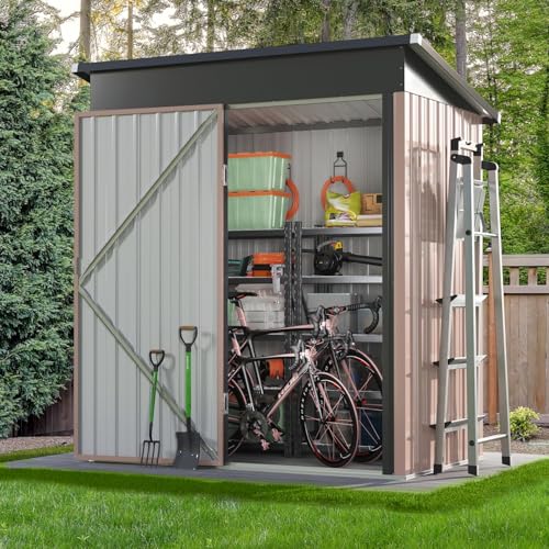 80 CU. FT Outdoor Storage Shed Waterproof Garden Metal Tool Shed