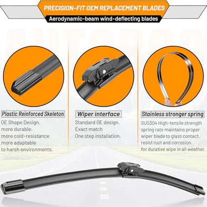 Windshield Wiper Blade Replacement for BMW X2 2018