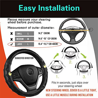 Large Size Steering Wheel Cover Great Grip 15.75 Inch