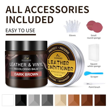 Leather Recoloring Balm with 100ml Mink Oil