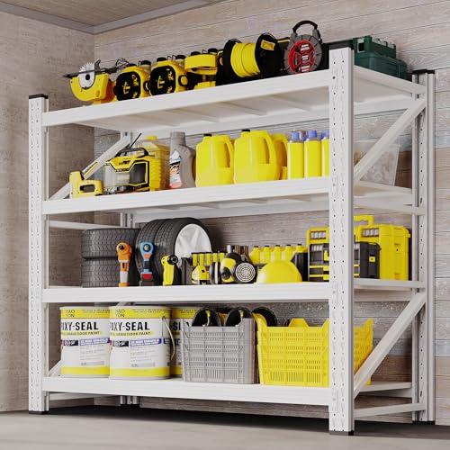 48" W Storage Shelves 3000lbs Garage Metal Shelving Heavy Duty Garage Shelves Adjustable Storage Shelves for Industrial