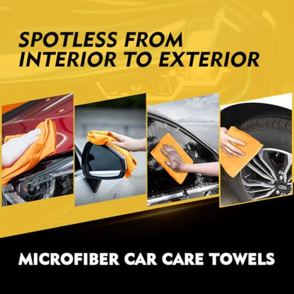 Yellow Microfiber Cleaning Cloths 12 Pack (12 Count)