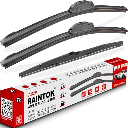 3 Pack Windshield Wiper Blades Replacement for Lexus RX350 2010