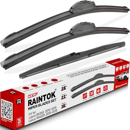 3 Pack Windshield Wiper Blades Replacement for Lexus RX350 2010