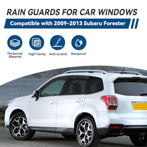 4pcs Window Visors Rain Guards for 2009 (4 Count)