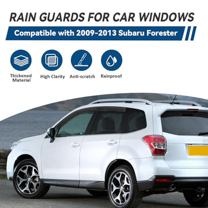 4pcs Window Visors Rain Guards for 2009 (4 Count)