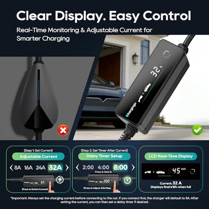 Level 2 EV Portable Charger for Tesla