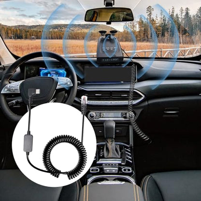 USB C to RJ11 Coiled Radar Detector Power Cable for Escort Uniden & More