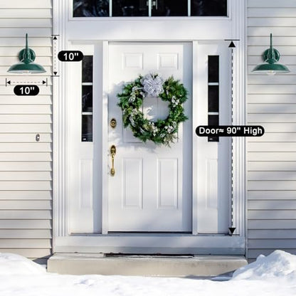 10‘’ Dome Outdoor Gooseneck Barn Light Fixture with Wall Mount