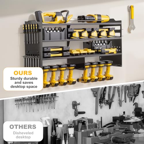 Large Power Tool Organizer Wall Mount Black