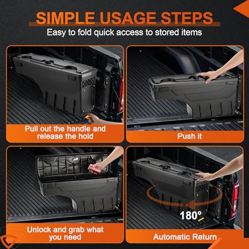 Truck Bed Swinging Toolbox Fits for Chevy GMC Silverado (7.5 Count)