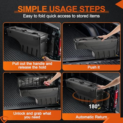 Truck Bed Swinging Toolbox Fits for Chevy GMC Silverado (7.5 Count)