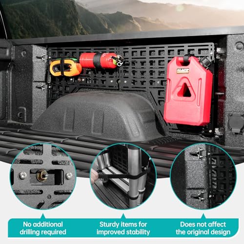Side Truck Bed Molle Panel Rack System Compatible with 2019