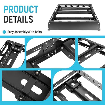 50" x 39" x 4.75" Roof Rack Cargo Basket W
