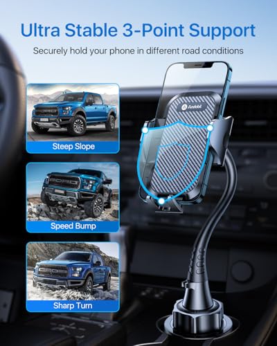 Upgraded 15" Cup Holder Phone Holder