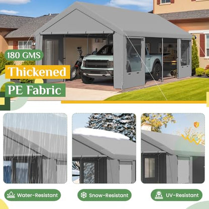 Carport 12' x 24' Heavy Duty Carport with Roll