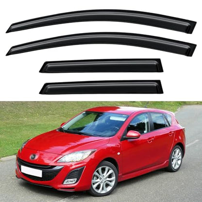 Window Visors Rain Guards for 2010 2011 2012 2013 Mazda 3 Hatchback