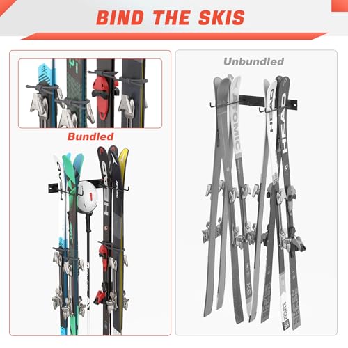 Wall Mounted Ski Rack