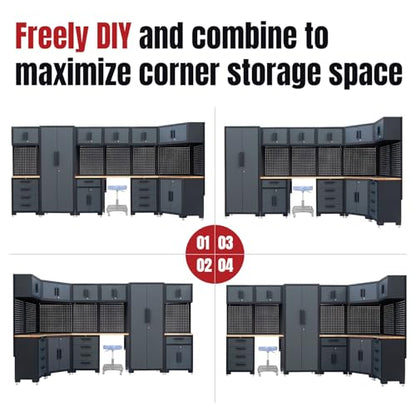 15 Piece Corner Garage Storage Cabinet System (15 Count)