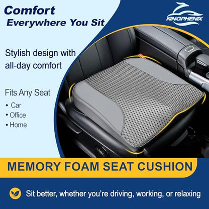 Memory Foam Car Seat Cushion for Driving Comfort and Office Use