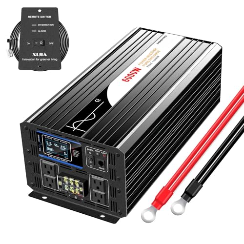 5000W Pure Sine Wave Inverter 12V DC to 120V AC Converter for Off