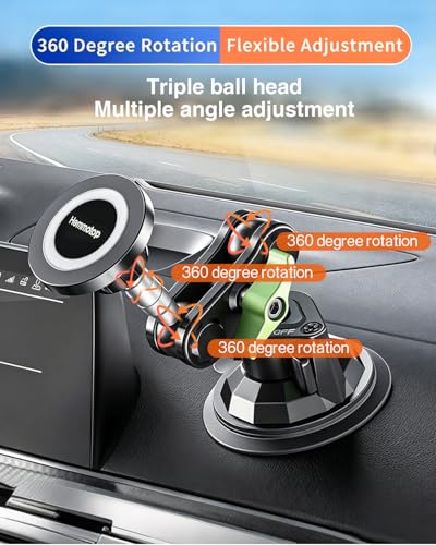 Magnetic Car Phone Holder Windshield Suction Cup Mount