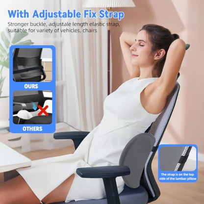 Lumbar Support Pillow for Office Chair and Car Seat