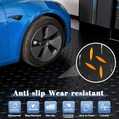 5Ft x 12Ft Rubber Flooring Mats 1.6mm Diamond Plate Flooring Roll