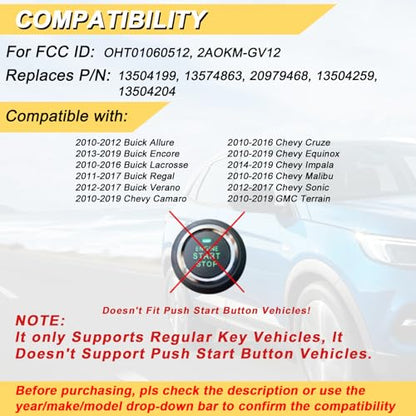 Key Fob Replacement for 2014 (2 Count)