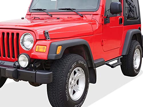 Drop Steps Running Boards Compatible with Jeep Wrangler 1987 (2 Count)