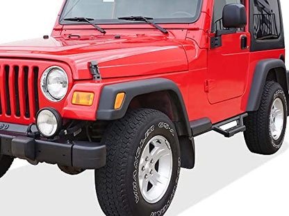 Drop Steps Running Boards Compatible with Jeep Wrangler 1987 (2 Count)