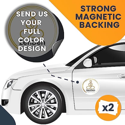 Custom Round Car Magnets 12" (2 Count)