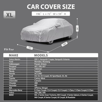 Sedan Car Cover Waterproof Heavy Duty Full Car Cover 184