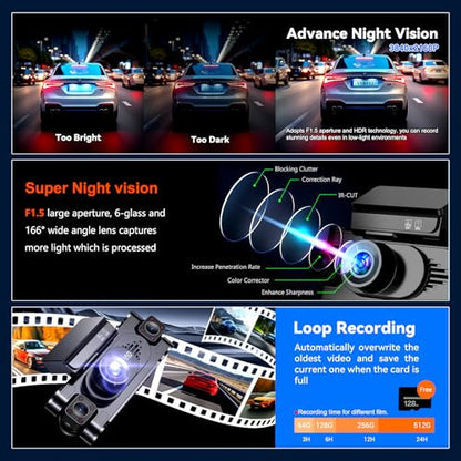 4K 360° Dash Cam for Cars