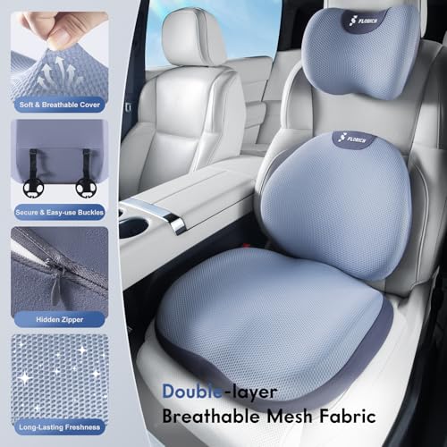 Seat Cushion and Lumbar Support Pillow for Office Chair Car