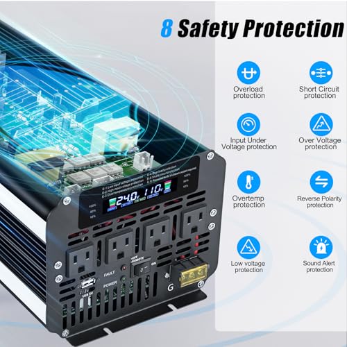 5000 Watt Power Inverter 24V to 110V 120V for Vehicle
