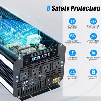 5000 Watt Power Inverter 24V to 110V 120V for Vehicle