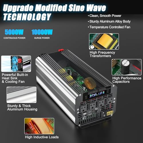 5000W Power Inverter 24V to 110V