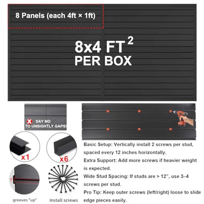 Slat Wall Paneling Garage Wall Organizer