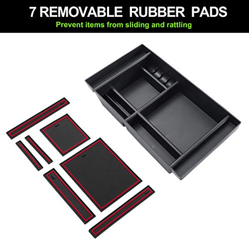 Center Console Organizer for Chevy Silverado & GMC Sierra Red Trim
