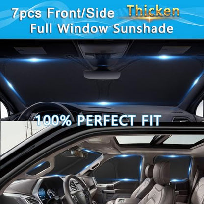 7pcs Thicken Sun Shades for Chevy Suburban 2015