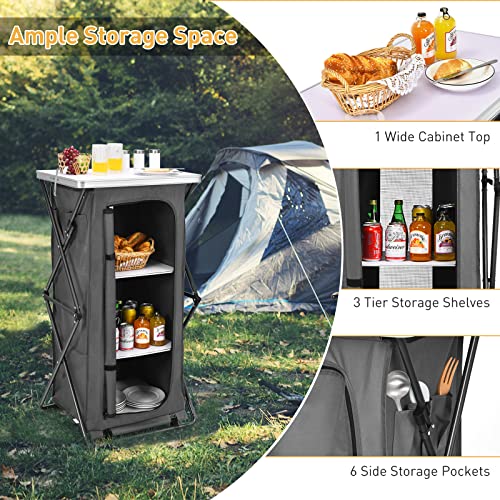 Folding Camping Storage Cabinet
