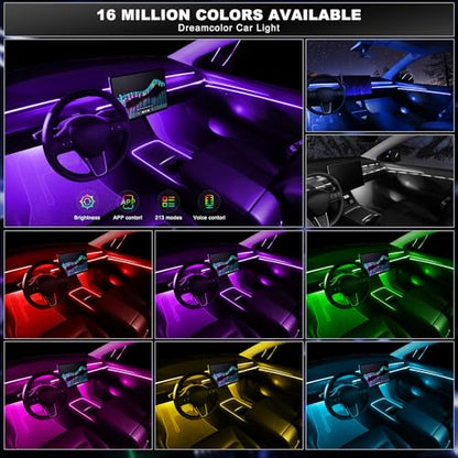 Acrylic Interior Car LED Strip Light with Wireless APP