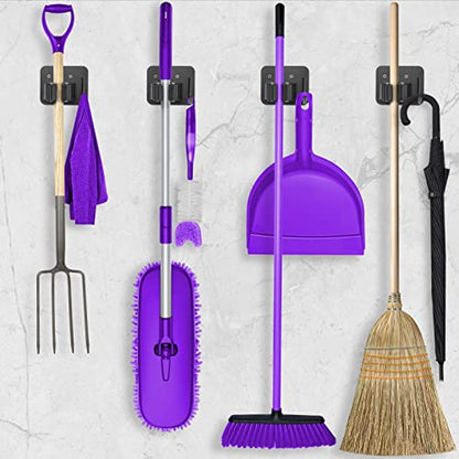 Stainless Steel Broom Holder (4 Count)