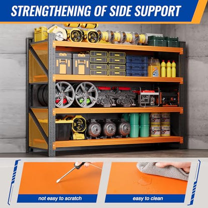60" W Storage Shelves 5000lbs Garage Metal Shelving Heavy Duty Garage Shelves Adjustable Storage Shelves for Industrial