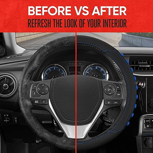 FlexGrip Blue Steering Wheel Cover for Cars