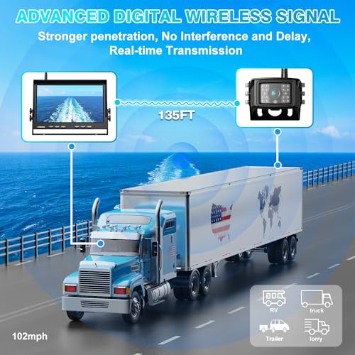 HD 1080P DVR 10" Wireless RV Backup Camera System