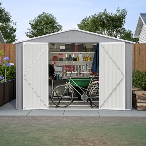 10x12 FT Outdoor Storage Shed with Floor Frame Kit