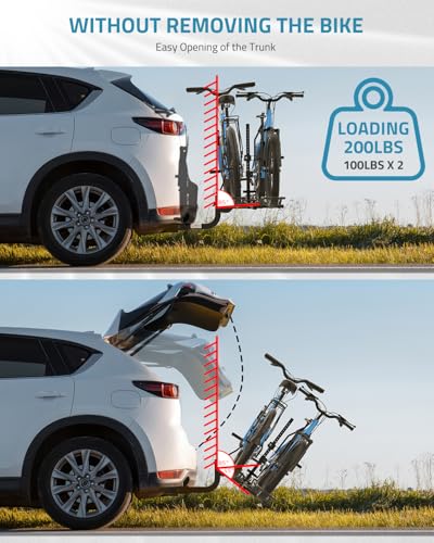 Ebike Rack for Tow Hitch (2 Count)