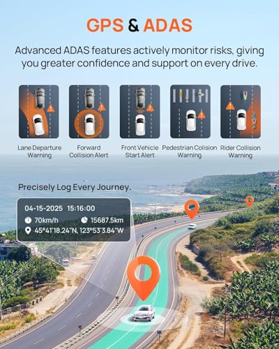 4K Dash Cam Front and Rear